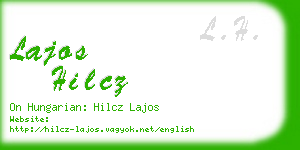 lajos hilcz business card